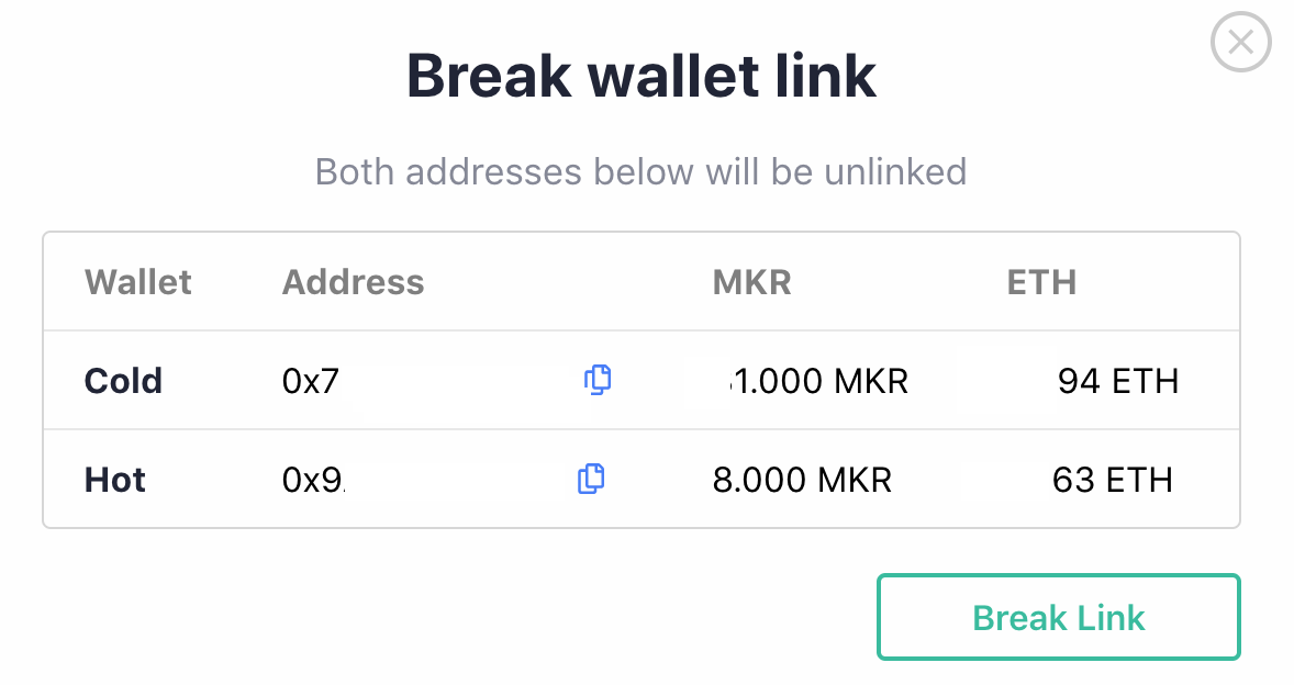 Break Wallet Link