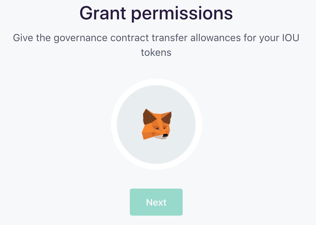 Grant Permissions for IOU Token Transfer
