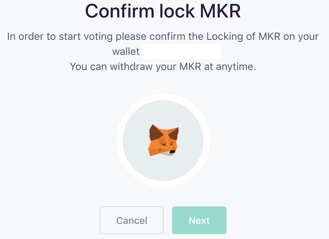 Confirm Lock MKR